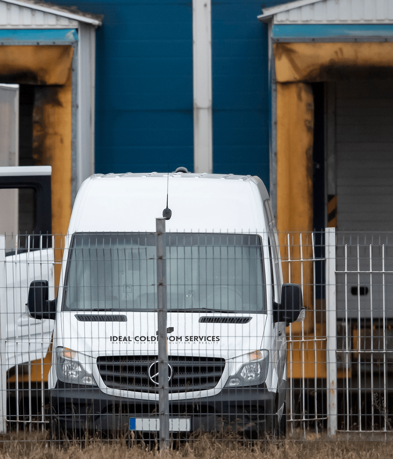 Coldroom and coldstore maintenance van outside dock bay